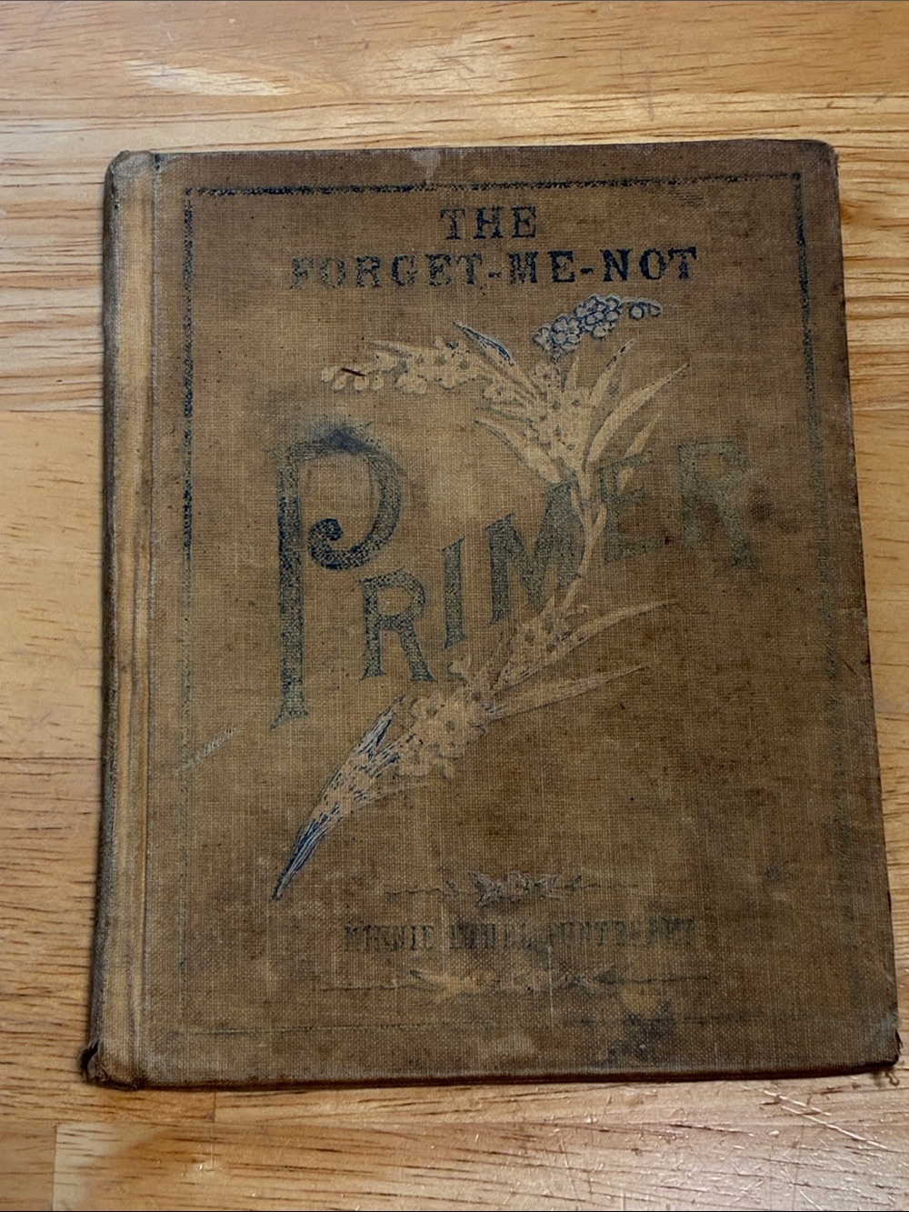 The Forget-Me-Not Primer Vintage Clothbound Book - Brown
